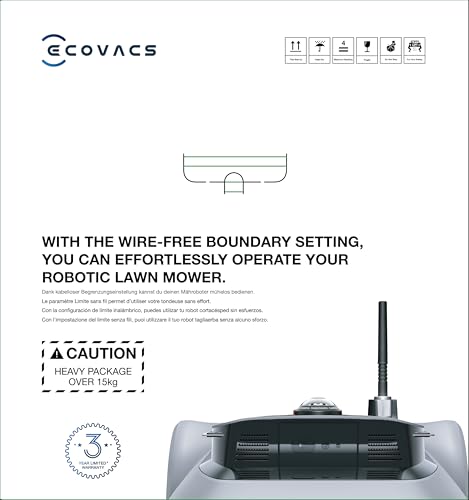 ECOVACS GOAT G1-800 Mähroboter ohne Begrenzungskabel 800㎡, Rasenmäher Roboter mit TrueMapping-Multifusionslokalisierung, Smart Hindernisvermeidung, 16-Zonen-Management, 45% Steigung, Videomanager