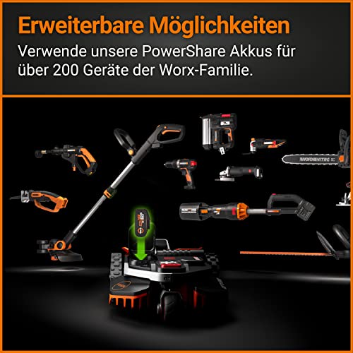 WORX Landroid Vision L1600 Mähroboter WR216E.1 für Gärten bis 1600m² - intelligenter Mähroboter ohne Begrenzungskabel – WLAN & Bluetooth – aktive Hindernisvermeidung mit KI-Technologie – APP Steuerung