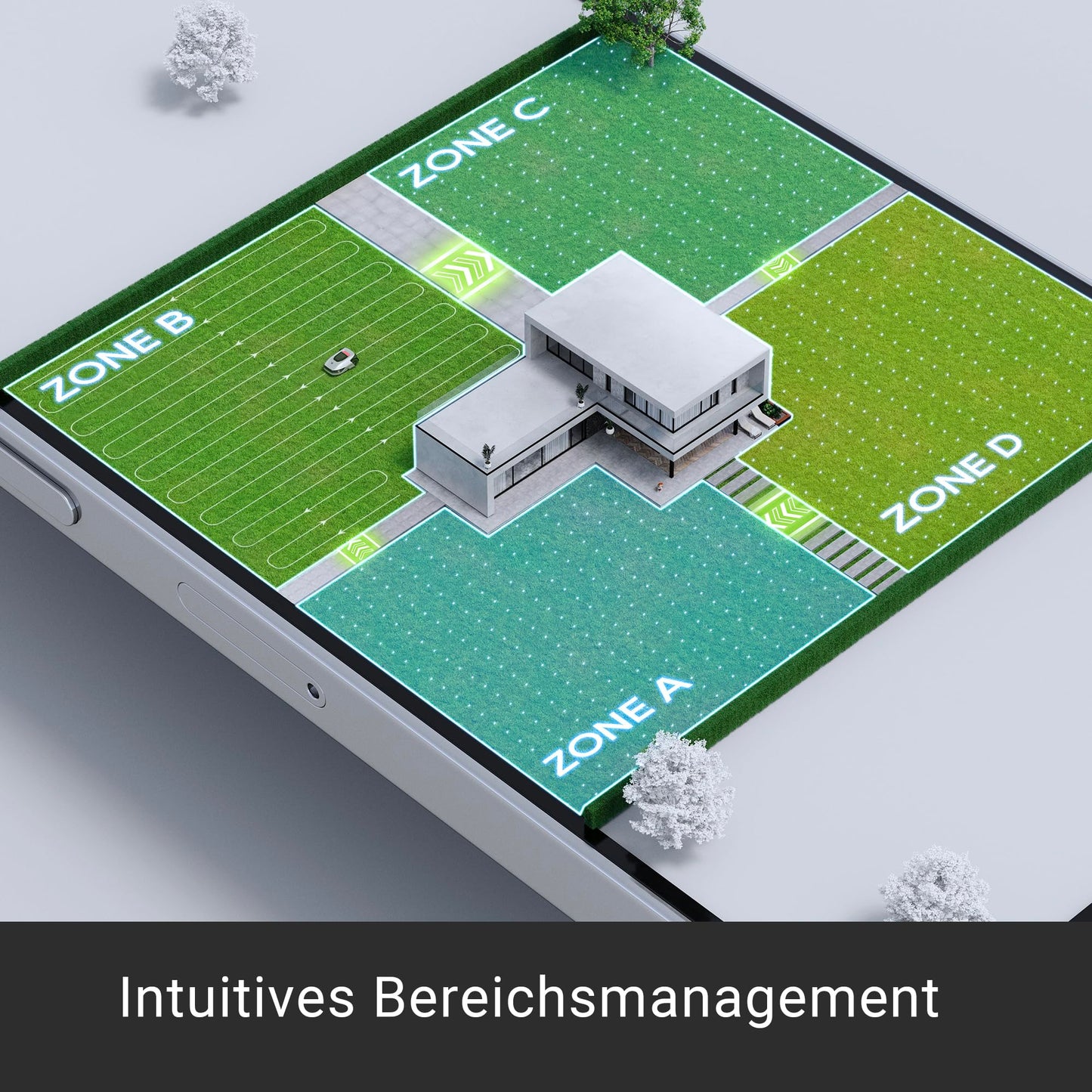 Dreame Intelligent Mähroboter Mower A1, Rasenmäher Roboter, App-Steuerung, OmniSense-Technologie, Intuitives Bereichsmanagement, Intelligente Hindernisvermeidung